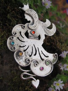 bergtatt gull og sølvsmie - brosje